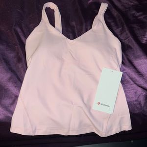 Lululemon tank top sports bra size 4 light pink